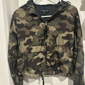 Love‎ Tree Black Hooded Jacket